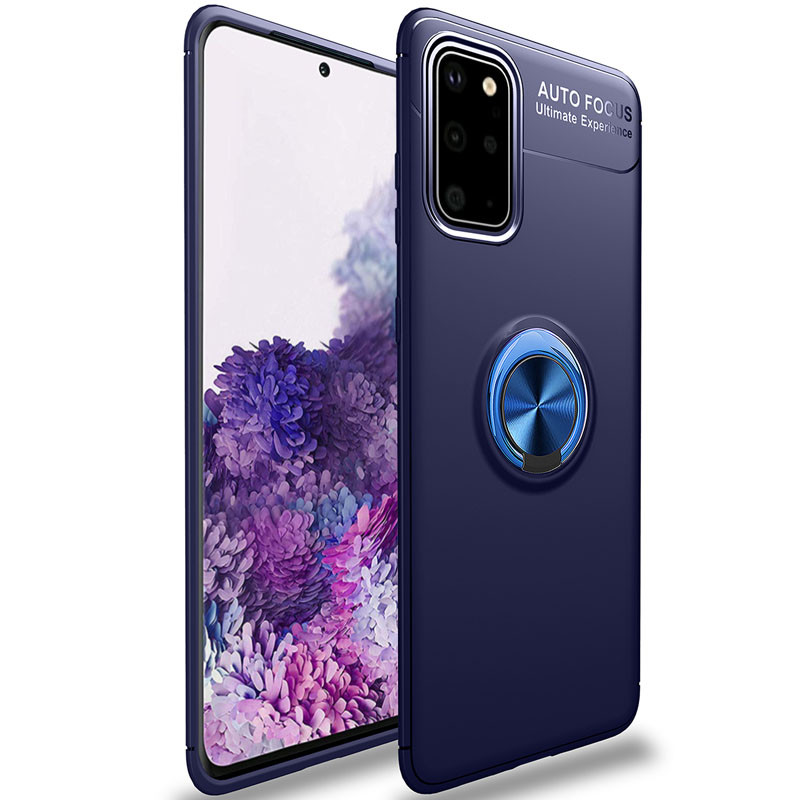 

TPU чехол Deen ColorRing под магнитный держатель (opp) для Samsung Galaxy S20+ Синий / Синий (146409)