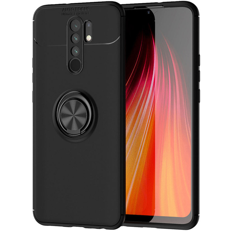 

TPU чехол Deen ColorRing под магнитный держатель (opp) для Xiaomi Redmi 9 Черный / Черный (140252)