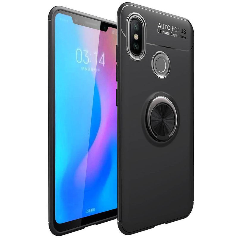 

TPU чехол Deen ColorRing под магнитный держатель (opp) для Xiaomi Redmi Note 5 Pro / Note 5 (DC) Черный / Черный (129667)