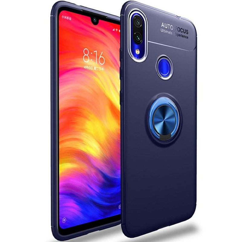 

TPU чехол Deen ColorRing под магнитный держатель (opp) для Xiaomi Redmi Note 7 / Note 7 Pro /Note 7s Синий / Синий (143639)