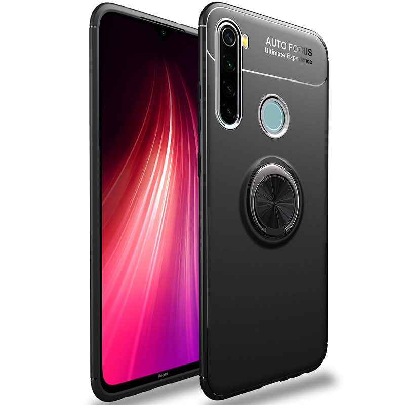 

TPU чехол Deen ColorRing под магнитный держатель (opp) для Xiaomi Redmi Note 8 Черный / Черный (140288)