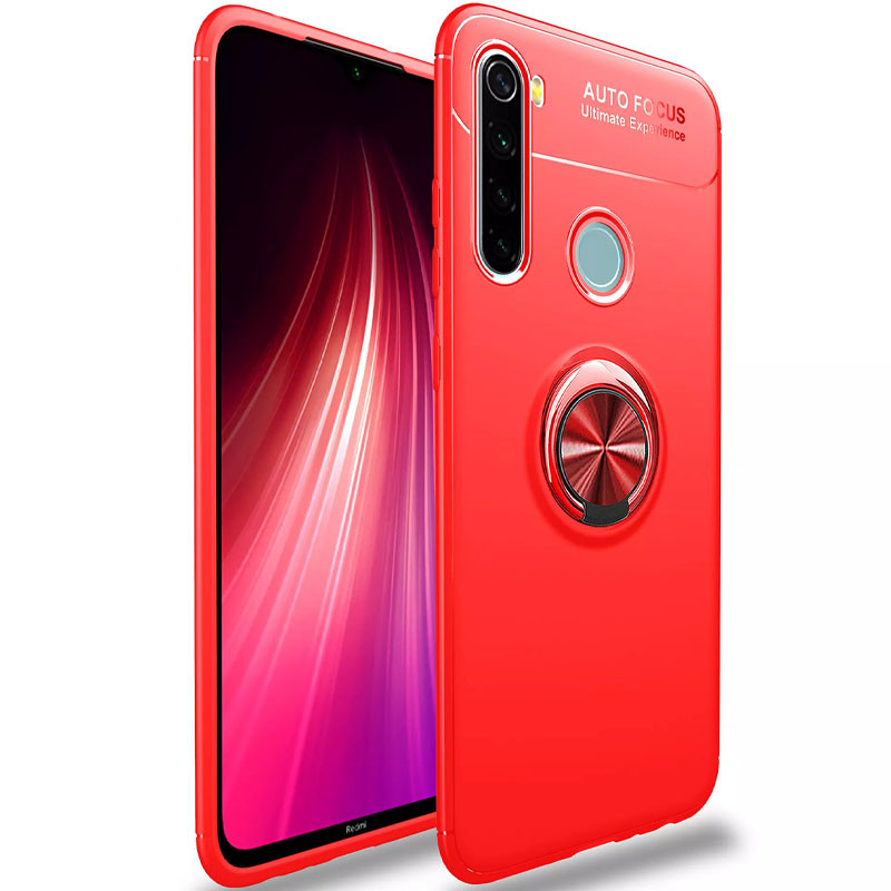 

TPU чехол Deen ColorRing под магнитный держатель (opp) для Xiaomi Redmi Note 8 Красный / Красный (140283)