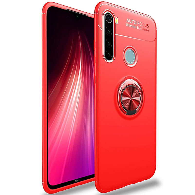 

TPU чохол Deen ColorRing під магнітний тримач (opp) для Xiaomi Redmi Note 8T (Червоний / червоний)