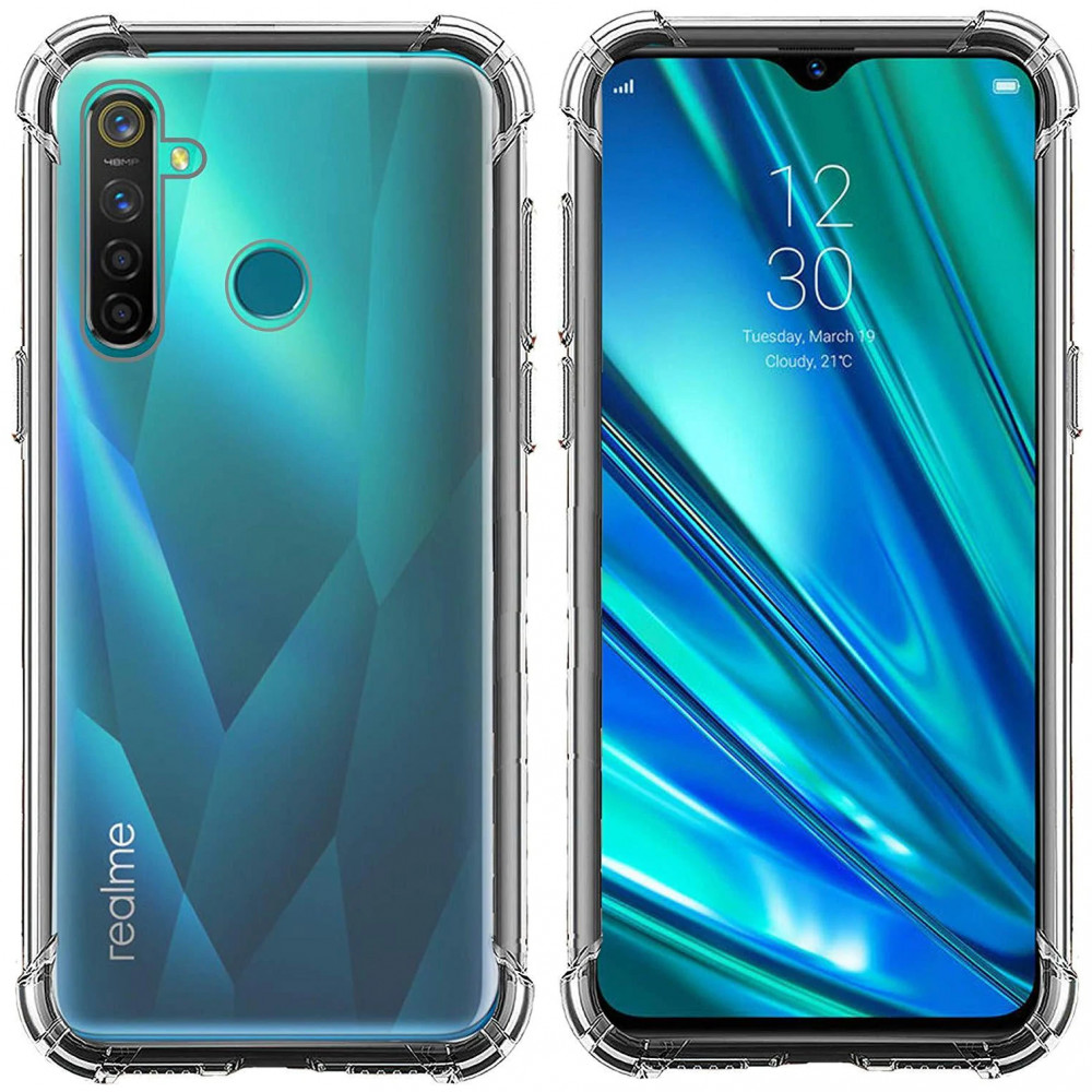 

TPU чехол GETMAN Ease с усиленными углами для Realme 5 Pro Бесцветный (прозрачный) (128160)