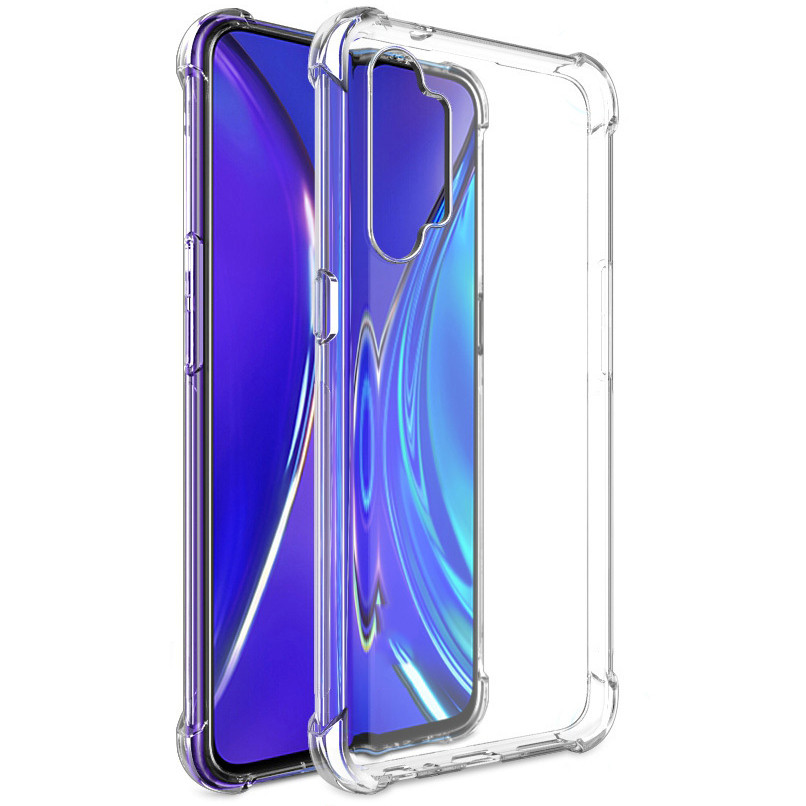 

TPU чохол GETMAN Ease з посиленими кутами для Realme XT (Прозорий / Transparent)