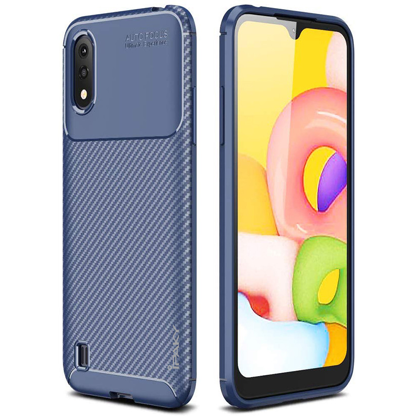 

TPU чехол iPaky Kaisy Series для Samsung Galaxy A01 Синий (126446)