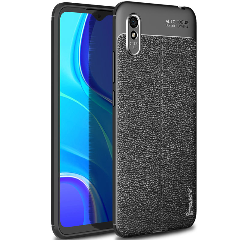 

TPU чехол iPaky Litchi Series для Xiaomi Redmi 9A Черный (145056)