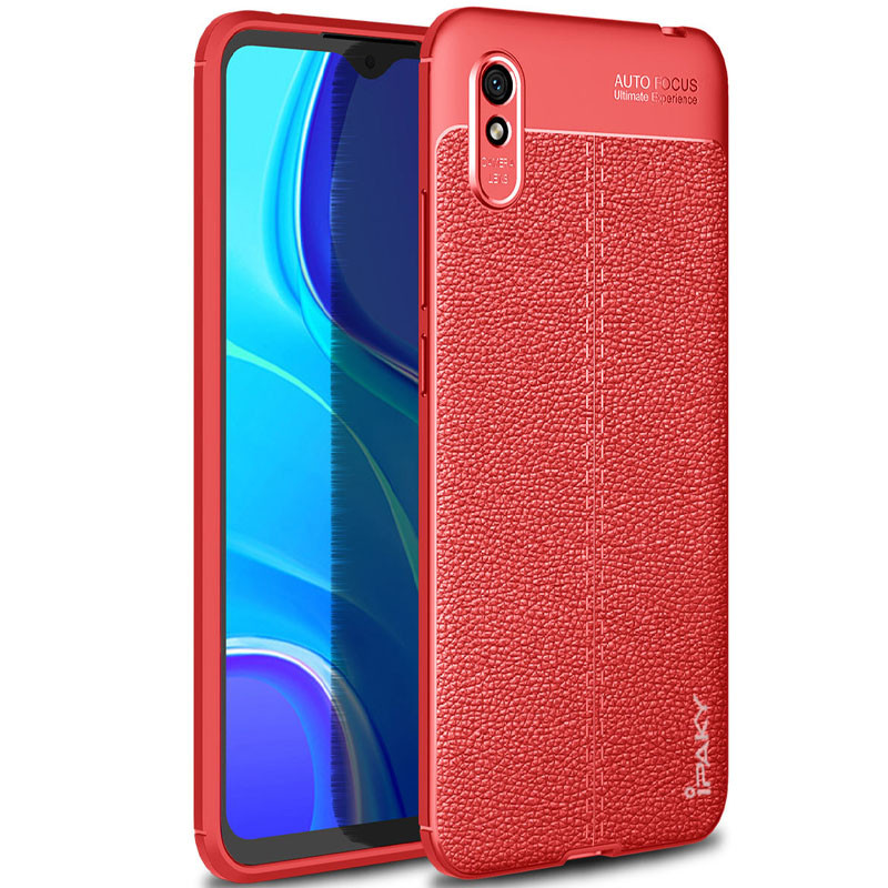 

TPU чехол iPaky Litchi Series для Xiaomi Redmi 9A Красный (145053)