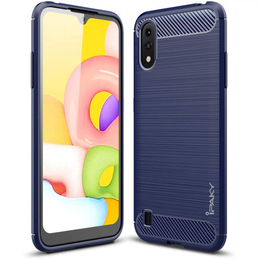 

TPU чехол iPaky Slim Series для Samsung Galaxy A01 Синий (126451)