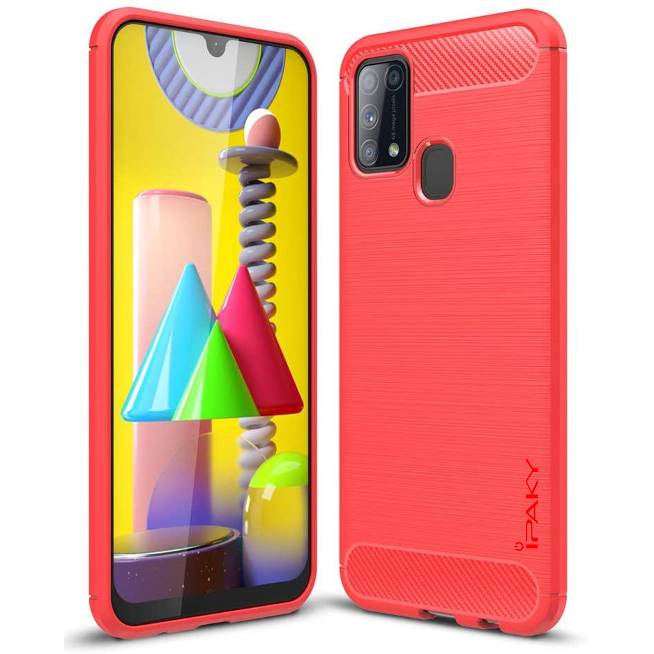 

TPU чехол iPaky Slim Series для Samsung Galaxy M31 Красный (127346)