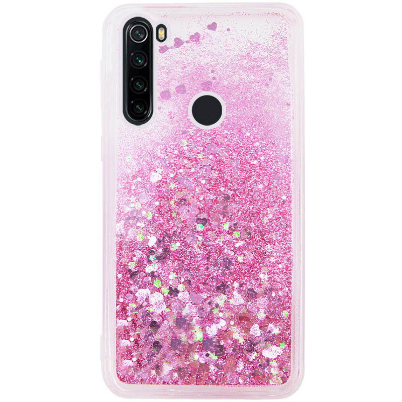 

TPU чехол Liquid hearts для Samsung Galaxy A21 Розовый (133772)