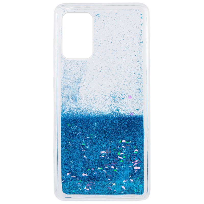 

TPU чехол Liquid hearts для Samsung Galaxy A31 Голубой (133776)