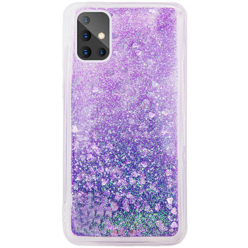 

TPU чохол Liquid hearts для Samsung Galaxy A71 (Фіолетовий)