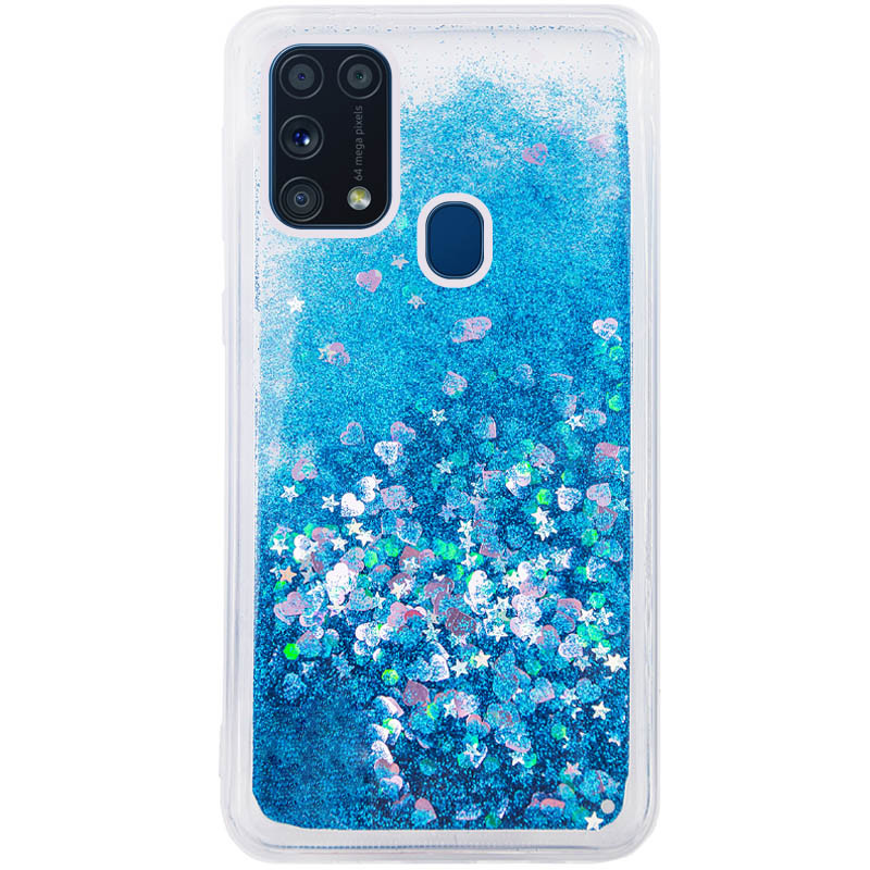 

TPU чехол Liquid hearts для Samsung Galaxy M31 Голубой (133804)