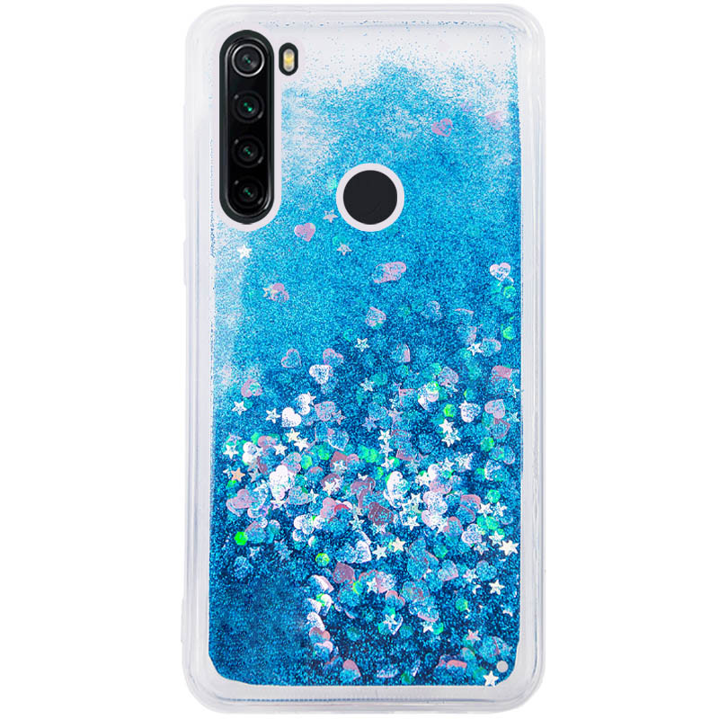 

TPU чохол Liquid hearts для Xiaomi Redmi Note 8T (Блакитний)