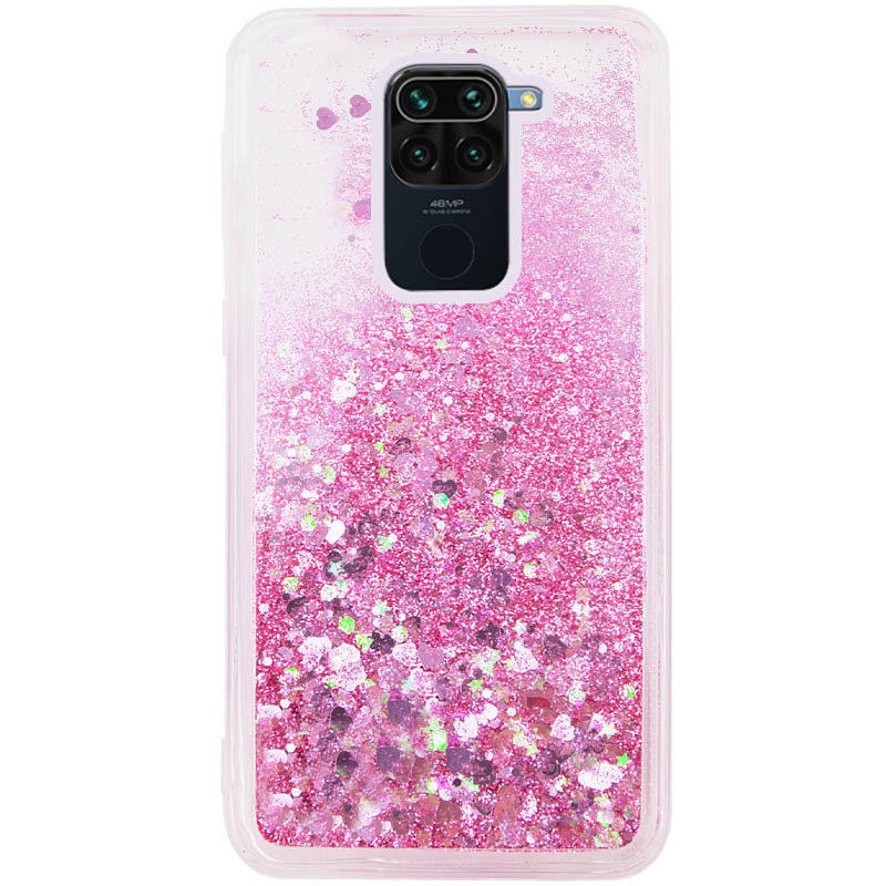 

TPU чехол Liquid hearts для Xiaomi Redmi Note 9 / Redmi 10X Розовый (133810)