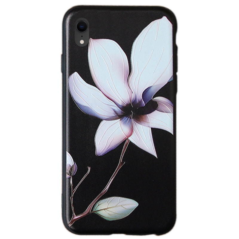 

TPU чехол Магнолия для Apple iPhone XR (6.1") Черный (125287)