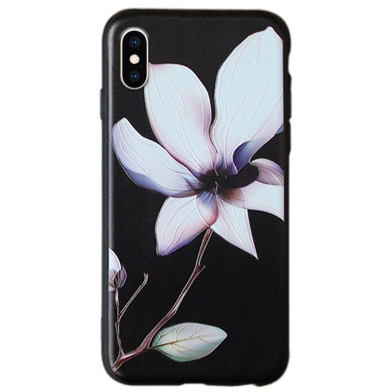 

TPU чехол Магнолия для Apple iPhone XS Max (6.5") Черный (125278)