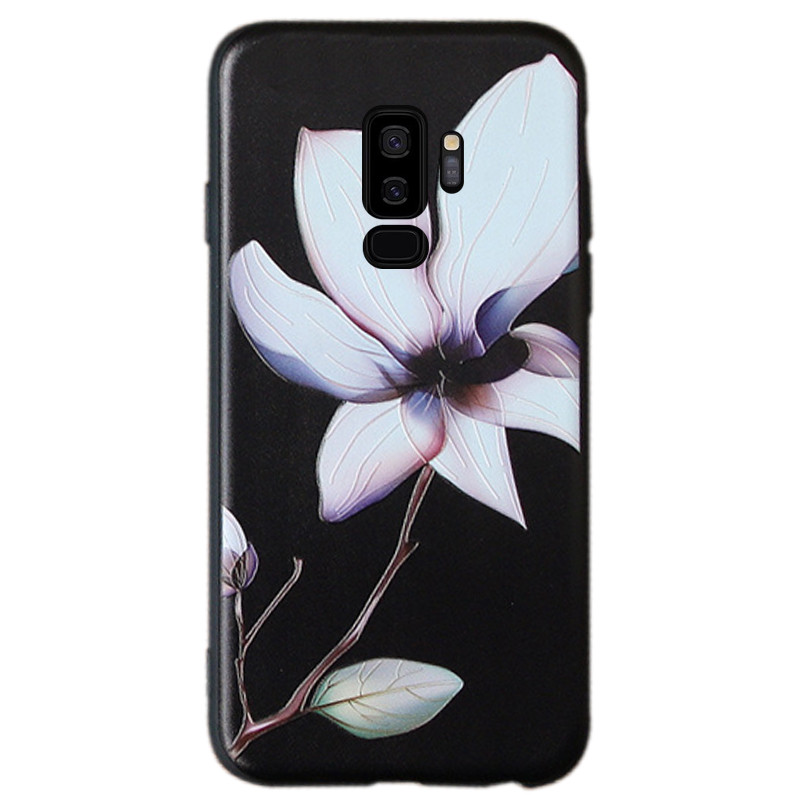 

TPU чехол Магнолия для Samsung Galaxy S9+ Черный (125299)