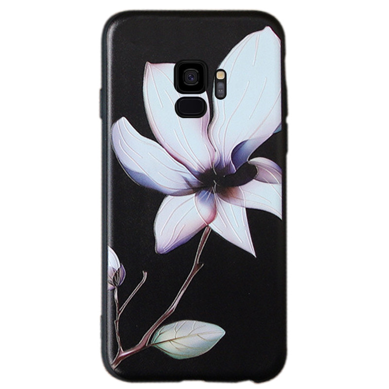 

TPU чехол Магнолия для Samsung Galaxy S9 Черный (125296)