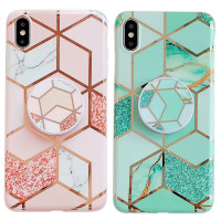 

TPU Чехол Геометрия для Apple iPhone X / XS (5.8") (+держатель для телефона)