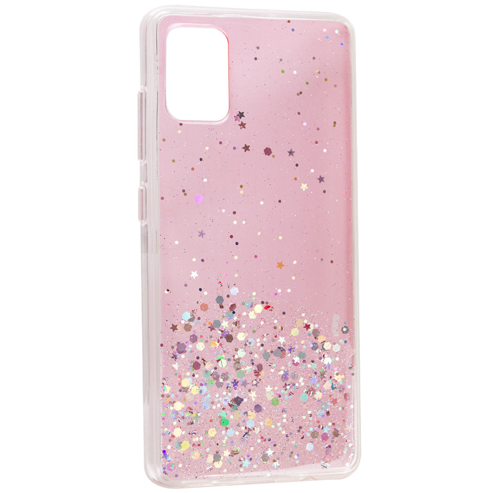 

TPU чехол Star Glitter для Samsung Galaxy A51 Прозрачный / Розовый (138518)