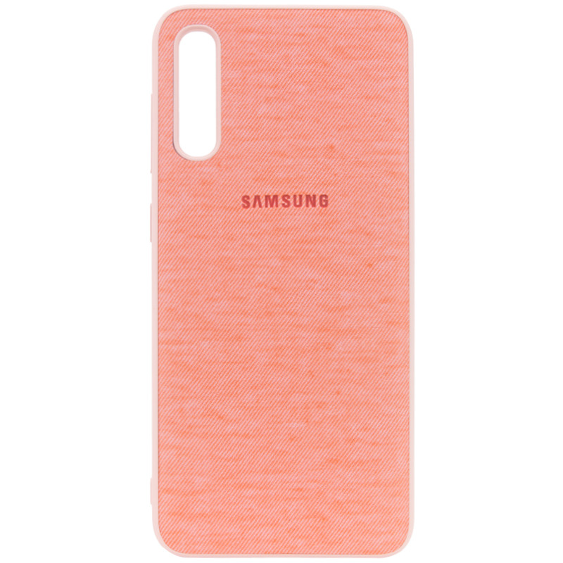 

TPU чехол Textile Logo для Samsung Galaxy A70 (A705F) Розовый (126172)