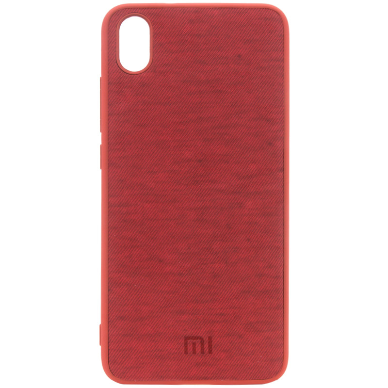 

TPU чохол Textile Logo для Xiaomi Redmi 7A (Червоний)