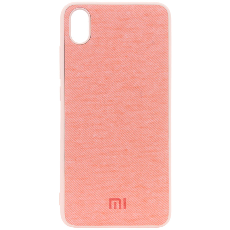 

TPU чохол Textile Logo для Xiaomi Redmi 7A (Рожевий)