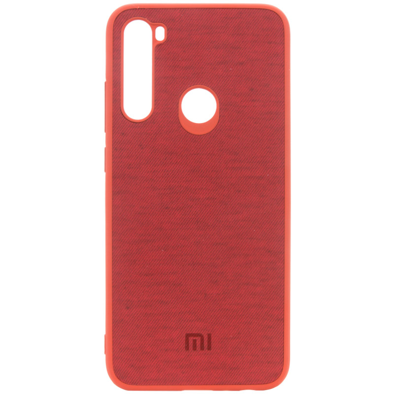 

TPU чохол Textile Logo для Xiaomi Redmi Note 8 (Червоний)