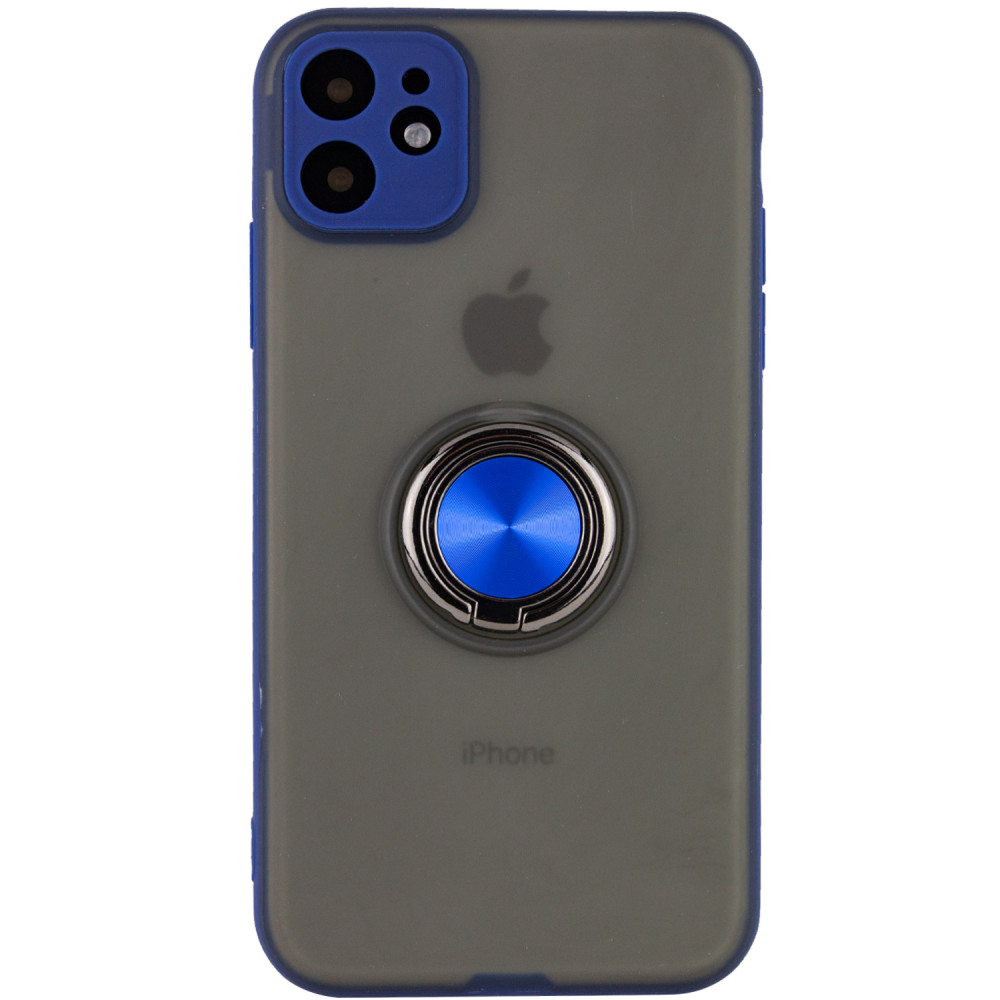 

TPU-PC чехол Deen Shadow Ring series для Apple iPhone 11 (6.1") Синий (118730)
