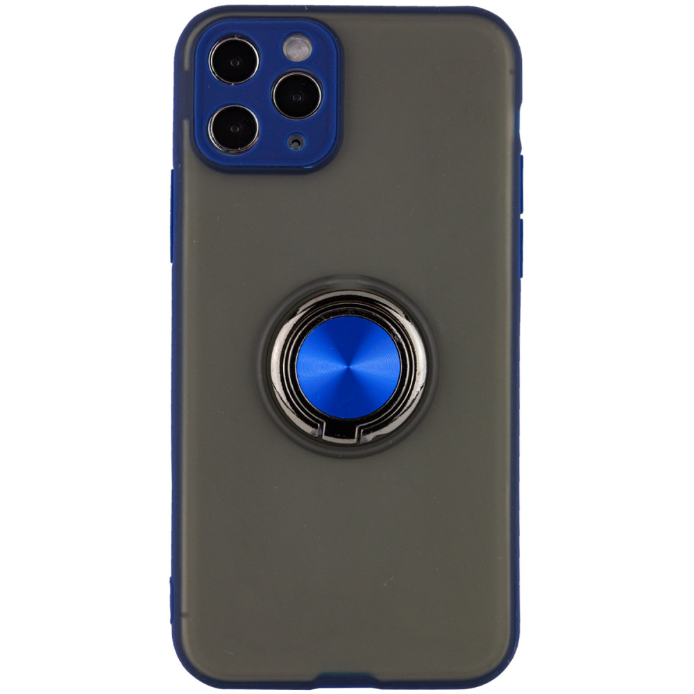 

TPU-PC чехол Deen Shadow Ring series для Apple iPhone 11 Pro Max (6.5") Синий (118749)