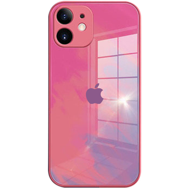 

TPU+Glass чехол Aquarelle Full Camera для Apple iPhone 12 (6.1") Розовый (166454)