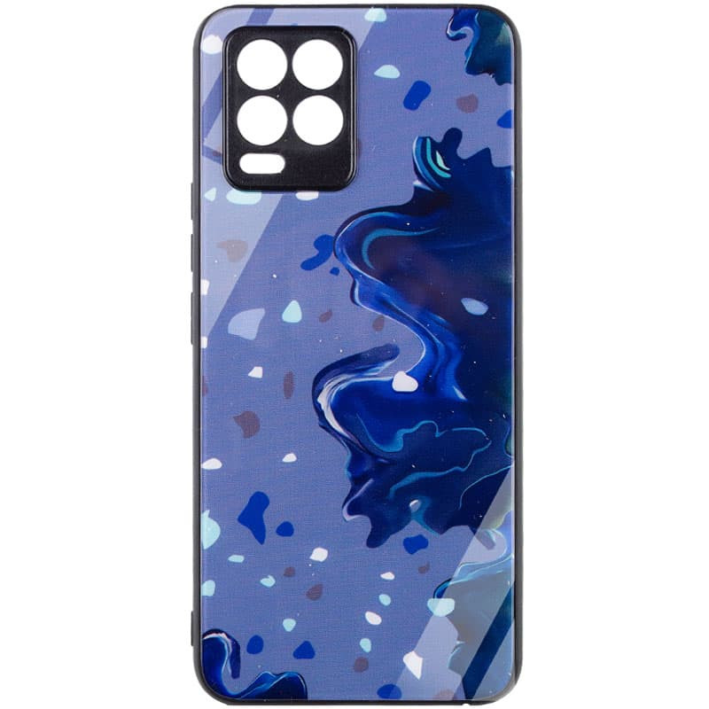 

TPU+Glass чохол Diversity для Realme 8 (Stains blue)