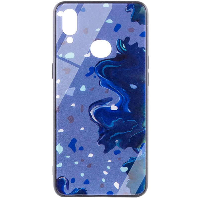 

TPU+Glass чохол Diversity для Samsung Galaxy A10s (Stains blue)