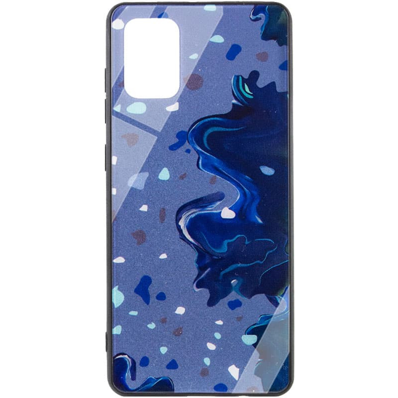 

TPU+Glass чехол Diversity для Samsung Galaxy A31 Stains blue (204476)