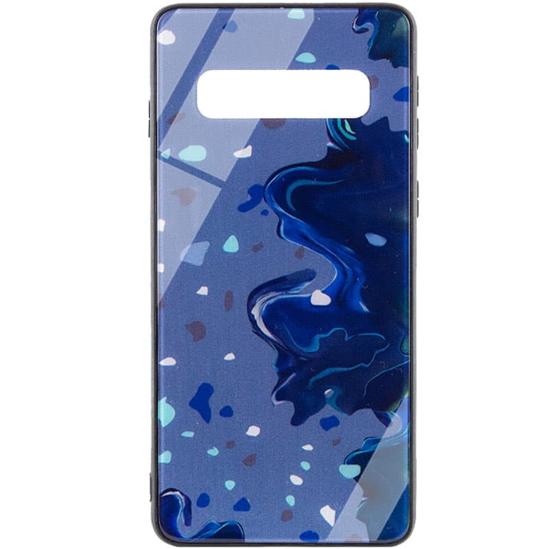 

TPU+Glass чохол Diversity для Samsung Galaxy S10 (Stains blue)