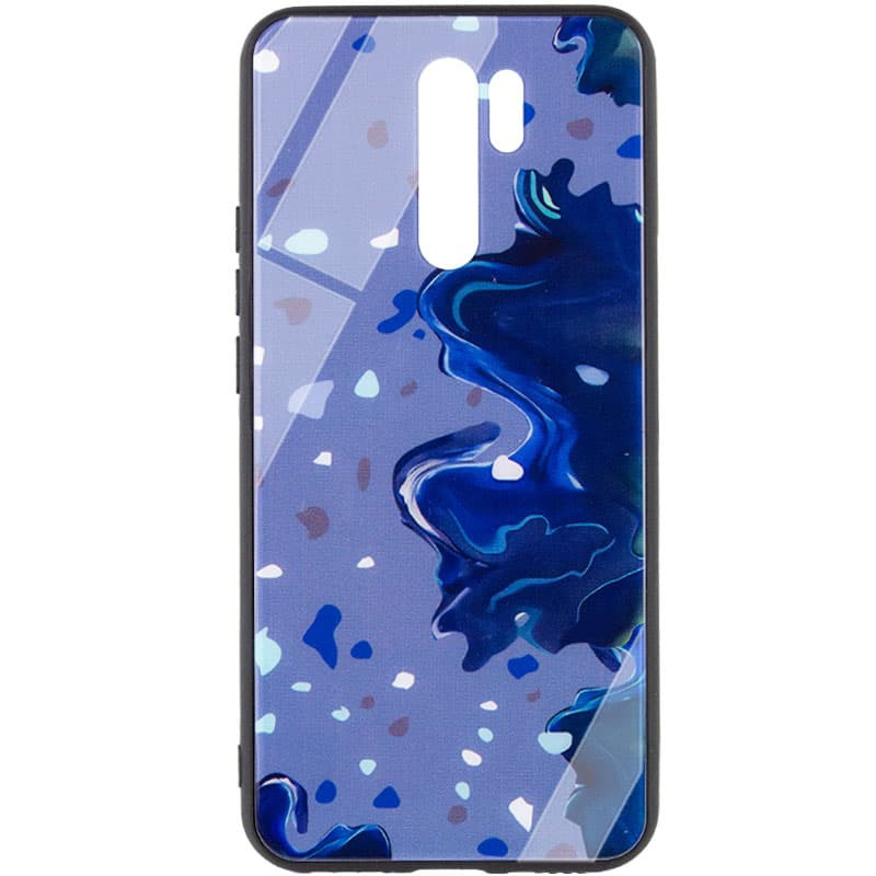 

TPU+Glass чохол Diversity для Xiaomi Redmi Note 8 Pro (Stains blue)