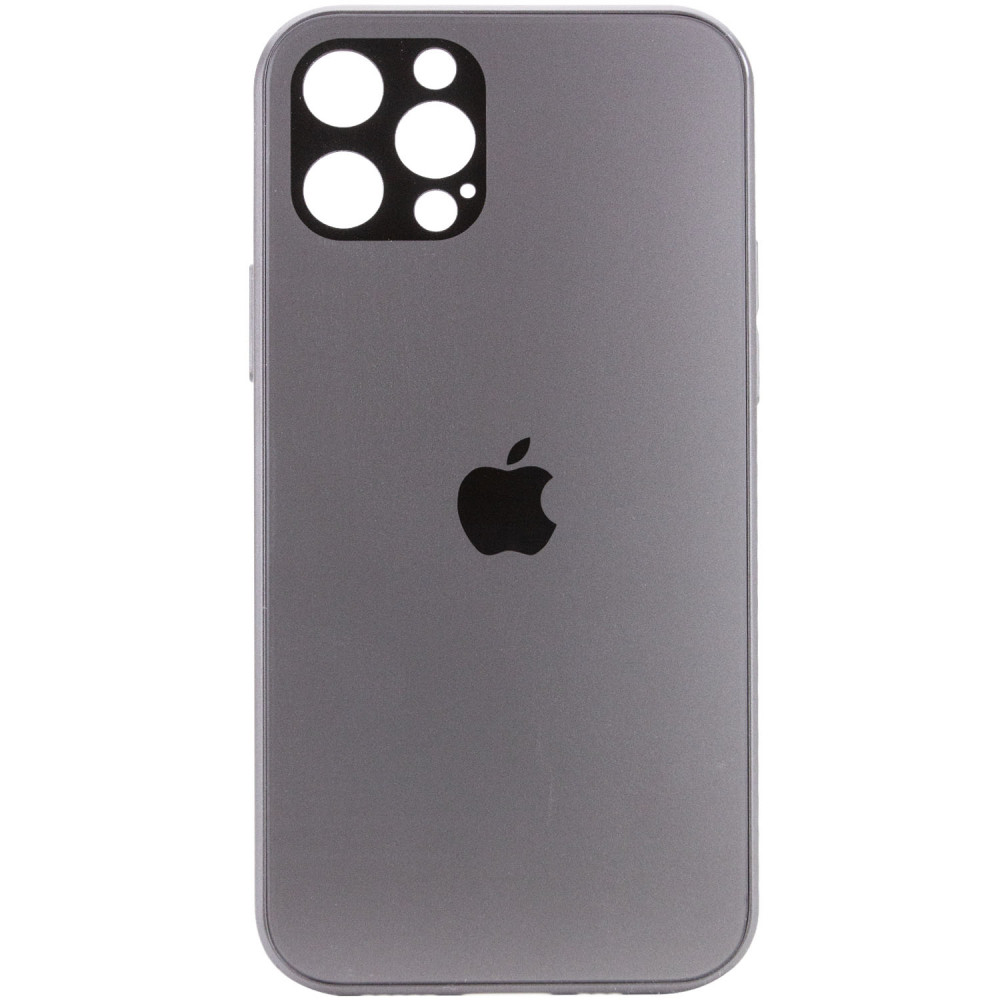

TPU+Glass чехол GLOSSY Logo Full camera для Apple iPhone 12 (6.1") Серый (157447)