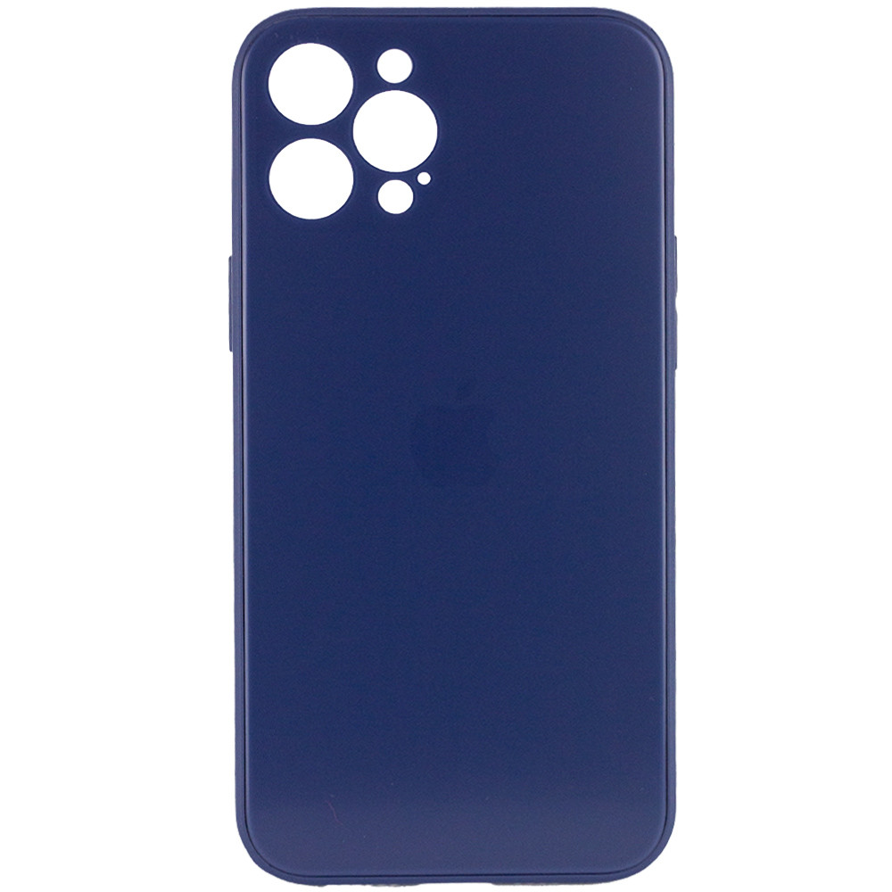 

TPU+Glass чохол GLOSSY Logo Full camera для Apple iPhone 12 (6.1'') (Синій)