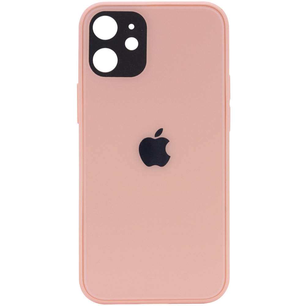 

TPU+Glass чохол GLOSSY Logo Full camera для Apple iPhone 12 mini (Рожевий)
