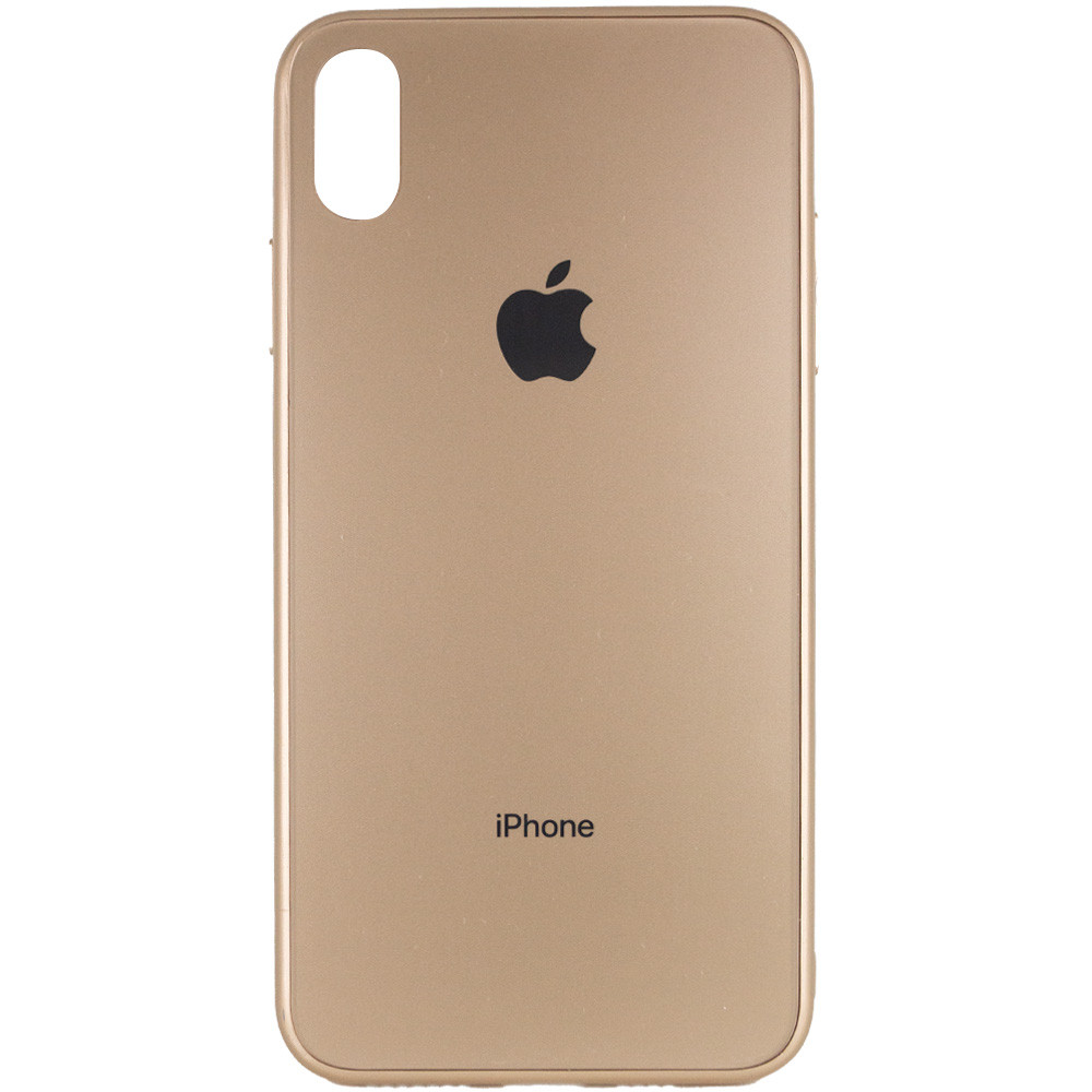

TPU+Glass чехол GLOSSY Logo Full camera для Apple iPhone X / XS (5.8") Золотой (161058)