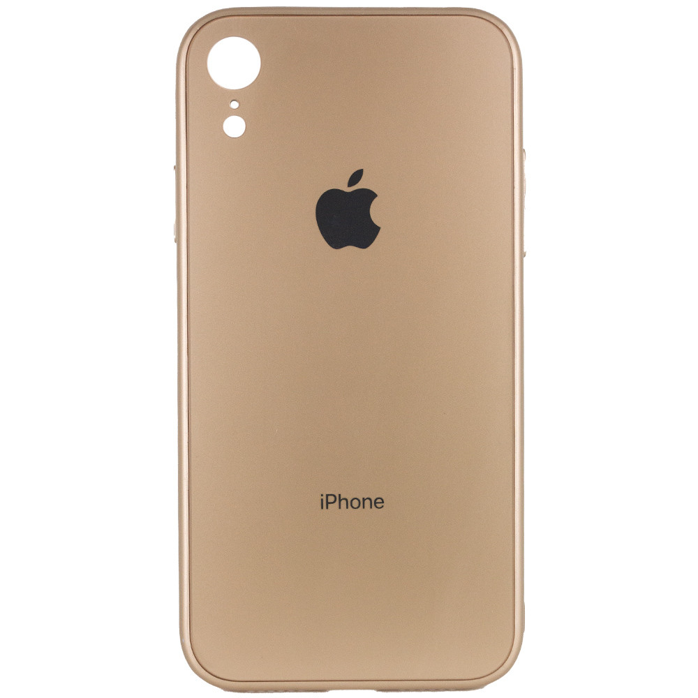 

TPU+Glass чехол GLOSSY Logo Full camera для Apple iPhone XR (6.1") Золотой (161064)