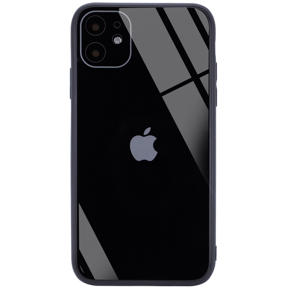 

TPU+Glass чехол GLOSSY Logo Full camera (opp) для Apple iPhone 11 (6.1") Черный (158458)