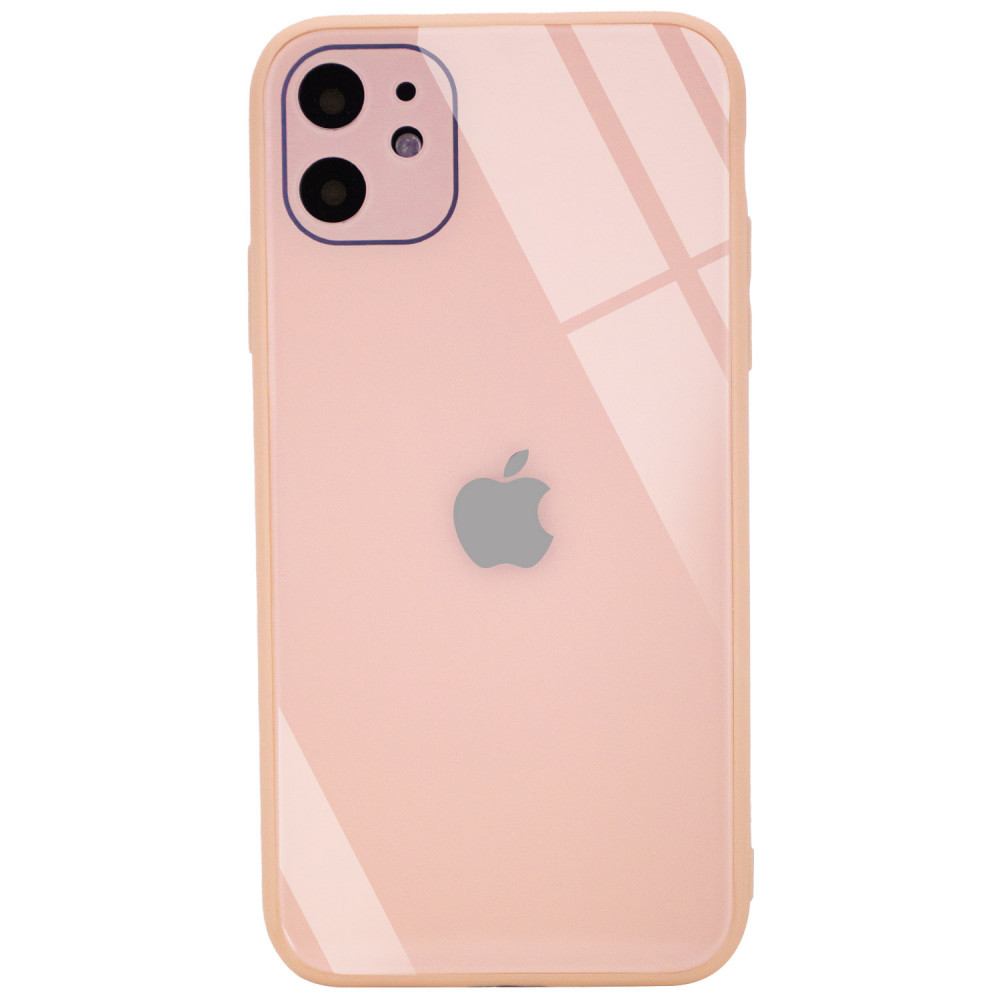 

TPU+Glass чехол GLOSSY Logo Full camera (opp) для Apple iPhone 11 (6.1") Персиковый (158454)