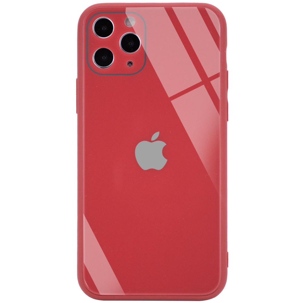 

TPU+Glass чохол GLOSSY Logo Full camera (opp) для Apple iPhone 11 Pro (5.8") (Червоний)