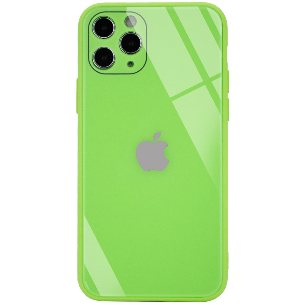 

TPU+Glass чохол GLOSSY Logo Full camera (opp) для Apple iPhone 11 Pro Max (6.5") (Салатовий)
