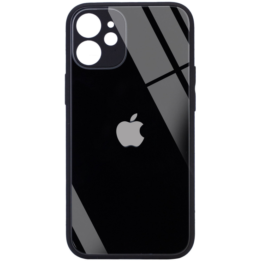 

TPU+Glass чохол GLOSSY Logo Full camera (opp) для Apple iPhone 12 mini (Чорний)
