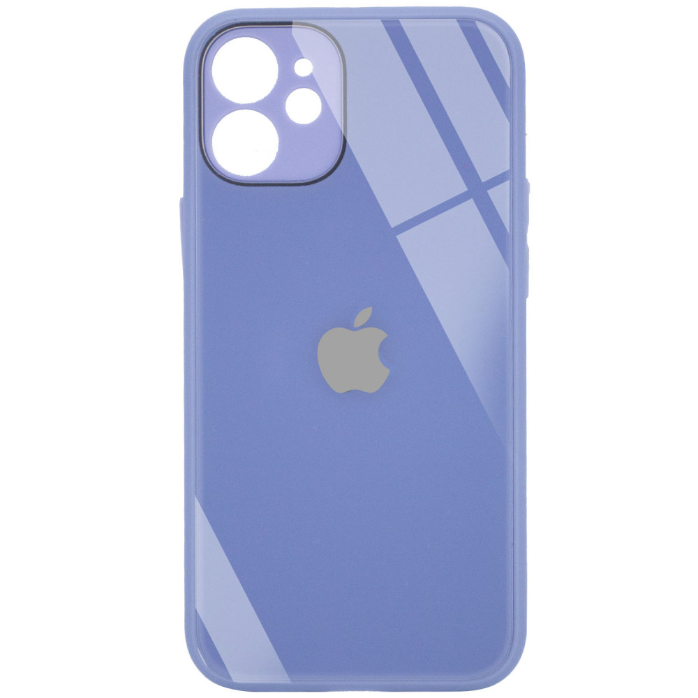 

TPU+Glass чохол GLOSSY Logo Full camera (opp) для Apple iPhone 12 mini (Бузковий)