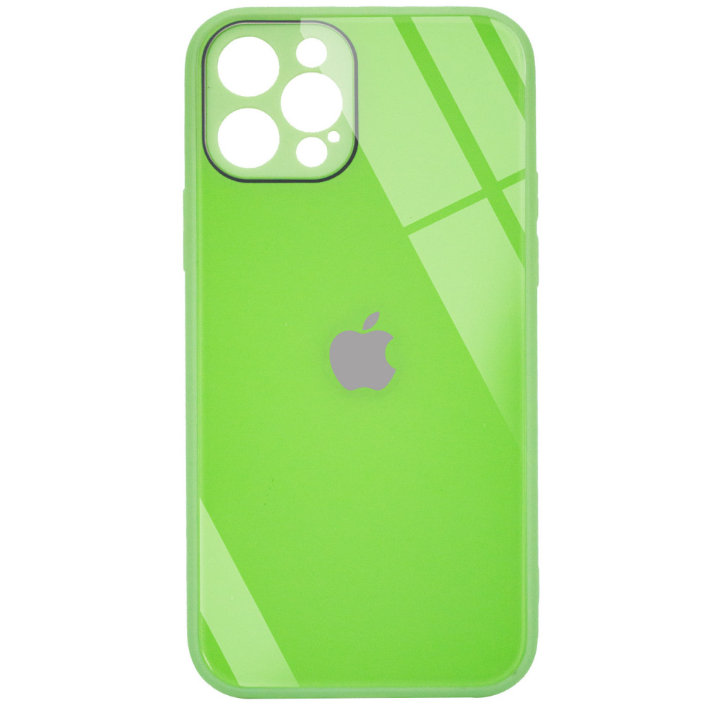 

TPU+Glass чехол GLOSSY Logo Full camera (opp) для Apple iPhone 12 Pro Max (6.7") Салатовый (158510)